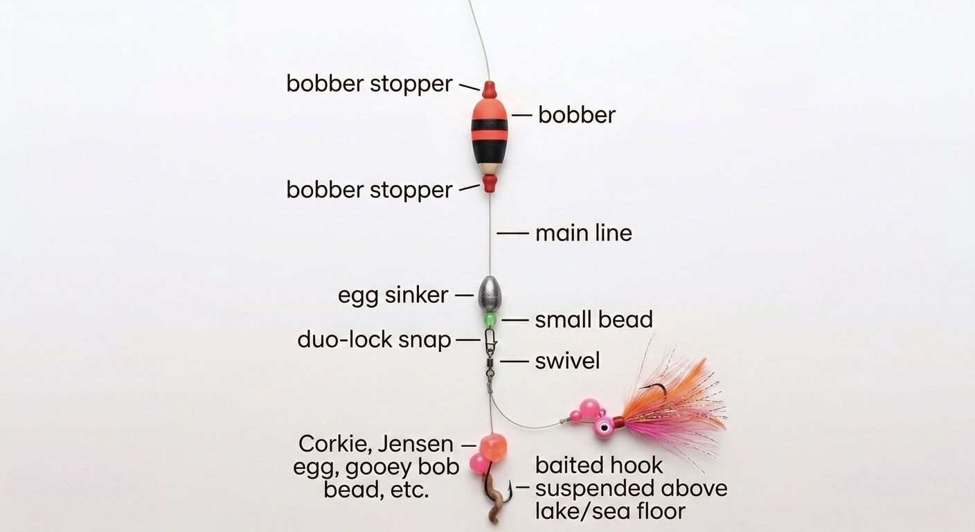 Float Jig Steelhead rig diagram